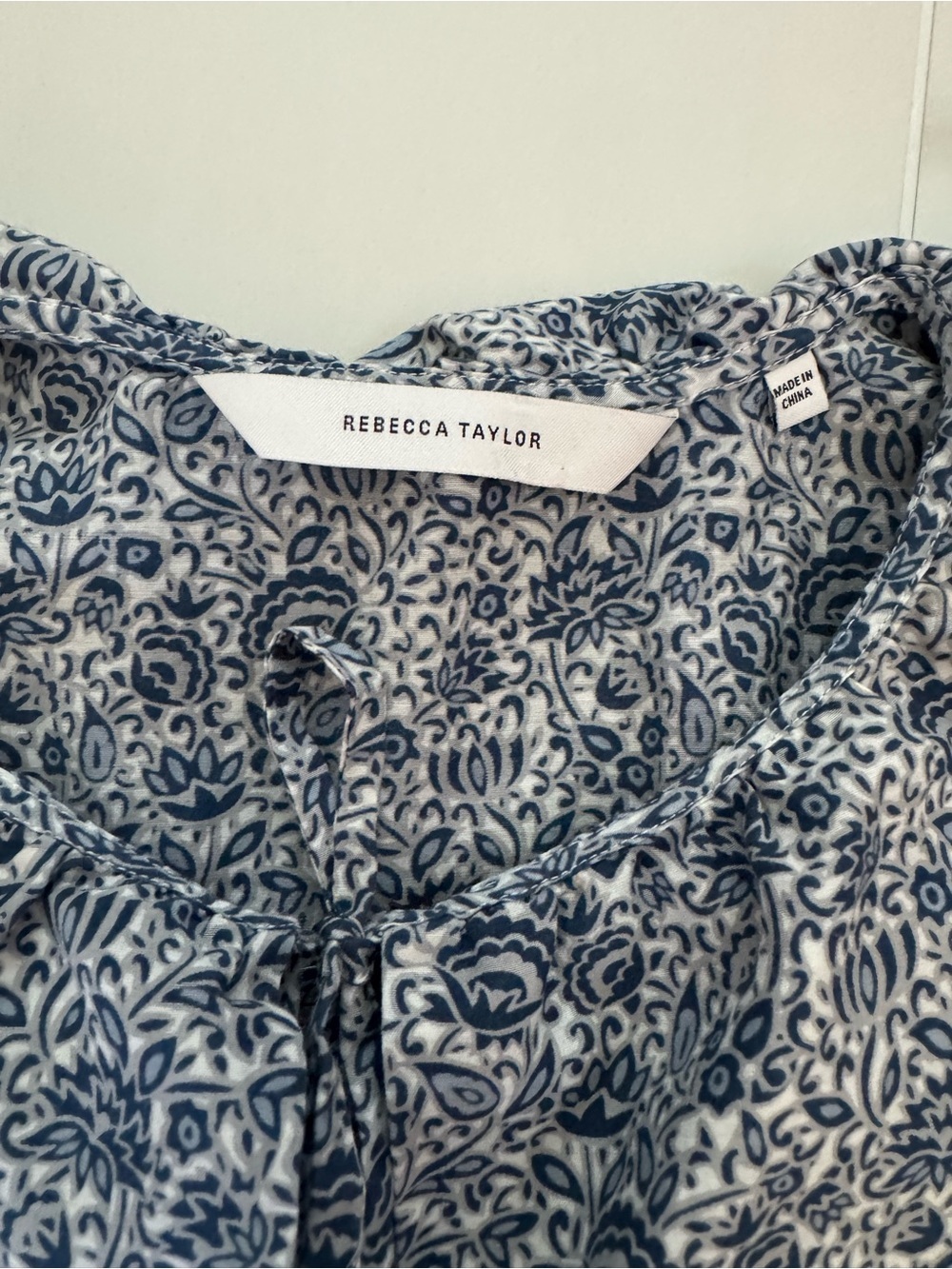 Rebecca Taylor Rent the Runway Blue/White Vine Print Dress, Parties Date Beach S - Picture 8 of 9